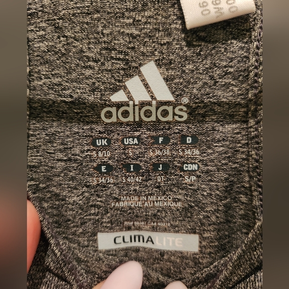 Adidas grey, racer-back, workout tank top - Picture 3 of 3